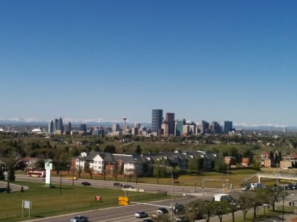 View of Calgary from my hotel room.
